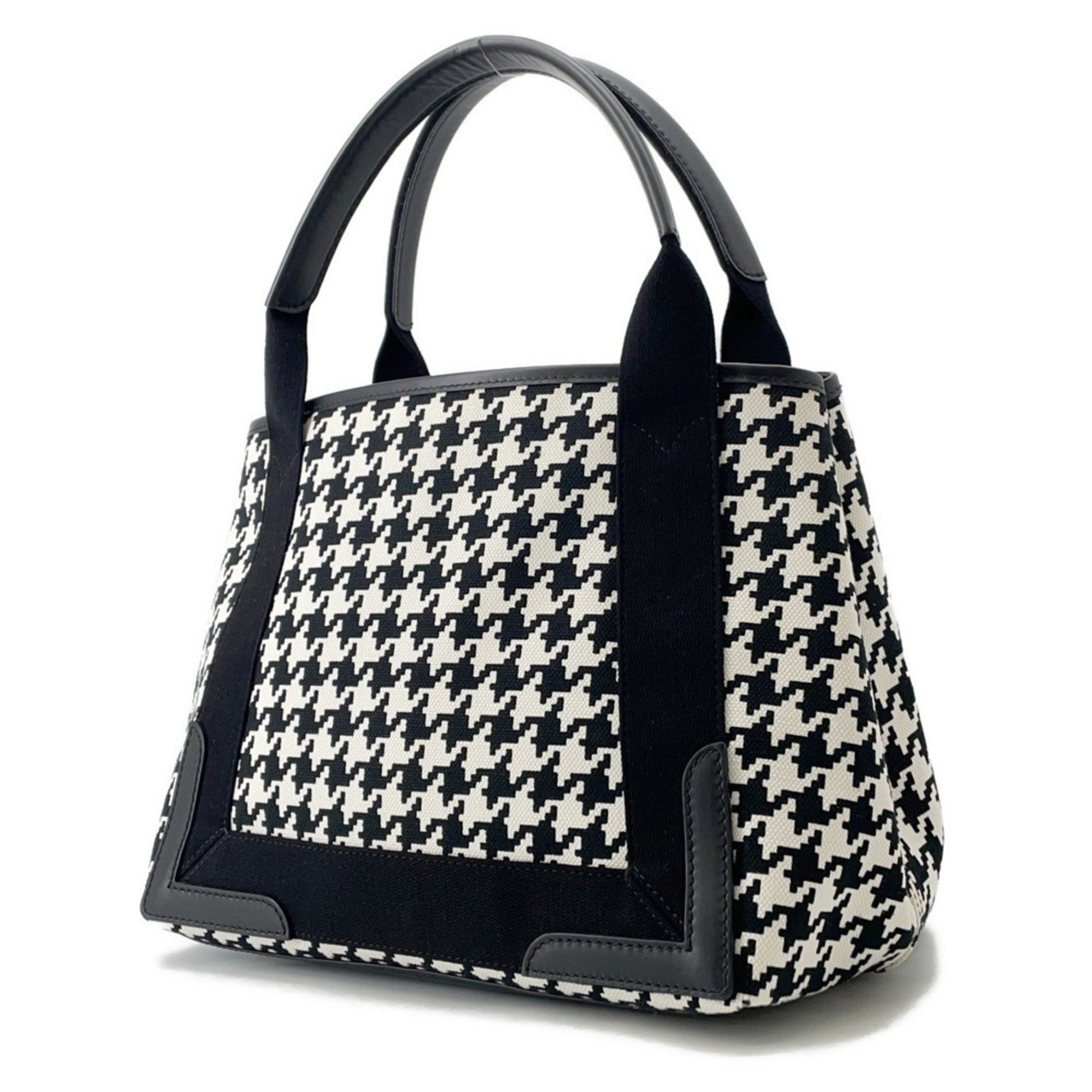 Balenciaga Navy Cabas, Black, "CANVAS, LEATHER", handbag