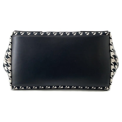 Balenciaga Navy Cabas, Black, "CANVAS, LEATHER", handbag