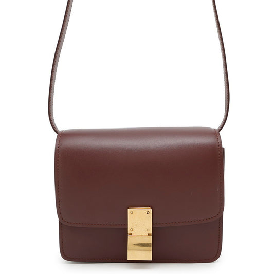 Céline Classic, Burgundy, Leather, shoulder