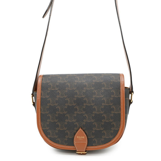 Céline Folco, Brown, Canvas, shoulder