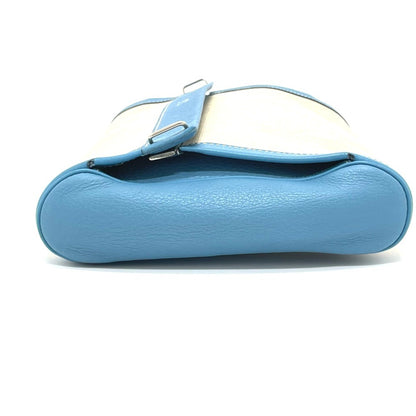 Hermès --, Beige, "CANVAS, LEATHER", clutch