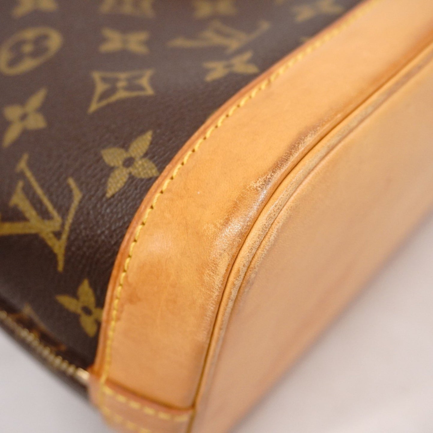 Louis Vuitton Alma, Brown, Canvas, handbag