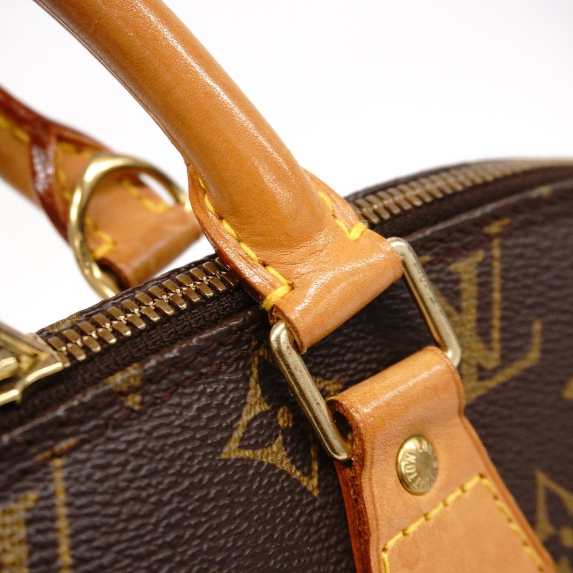 Louis Vuitton Alma, Brown, Canvas, handbag