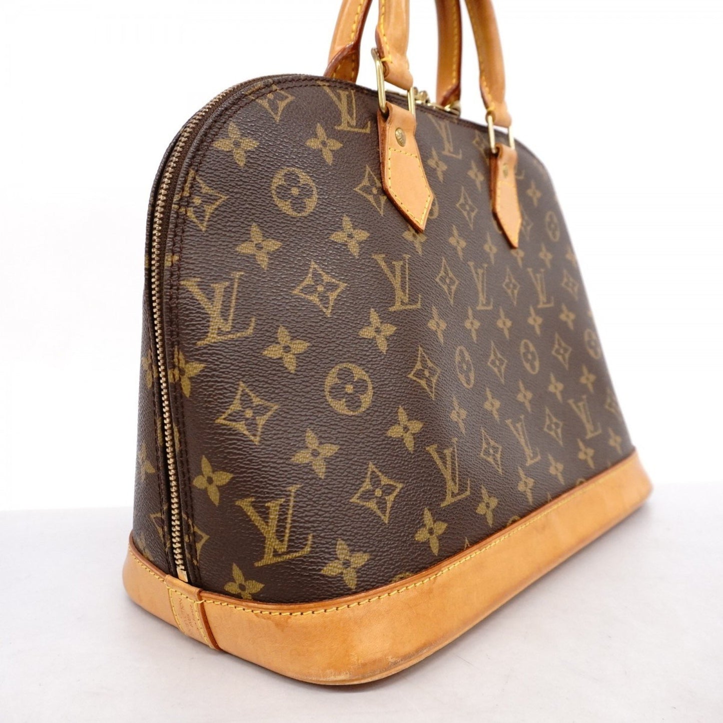 Louis Vuitton Alma, Brown, Canvas, handbag