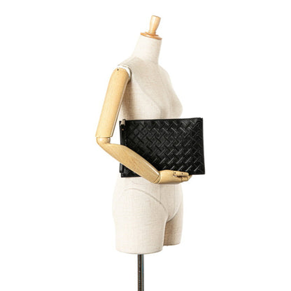 Bottega Veneta Veneta, Black, Leather, clutch