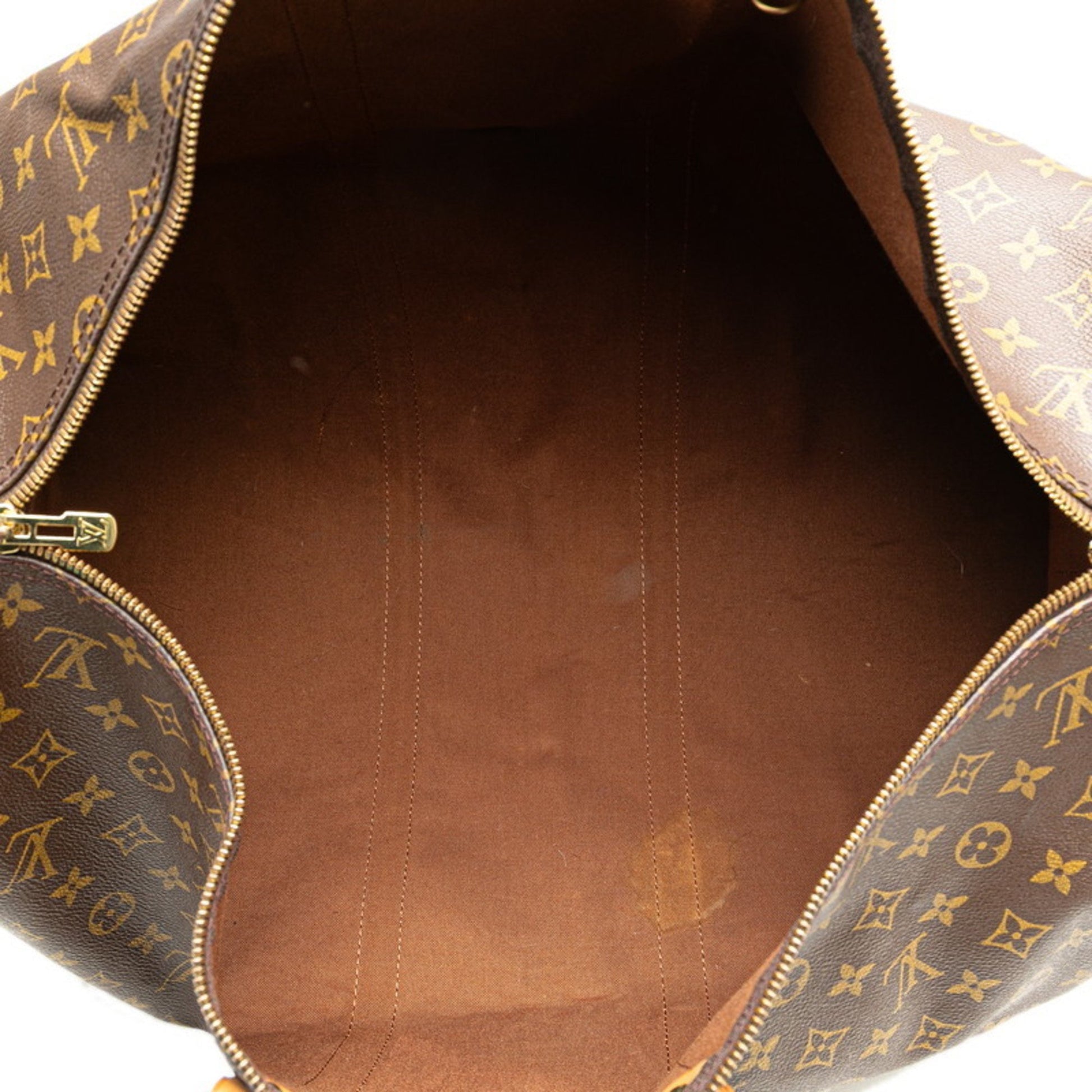 Louis Vuitton Keepall Bandouliere 55, Brown, Canvas, travel