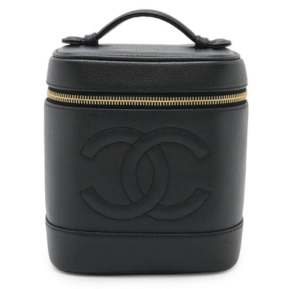 Chanel Vanity, Black, Leather, clutch