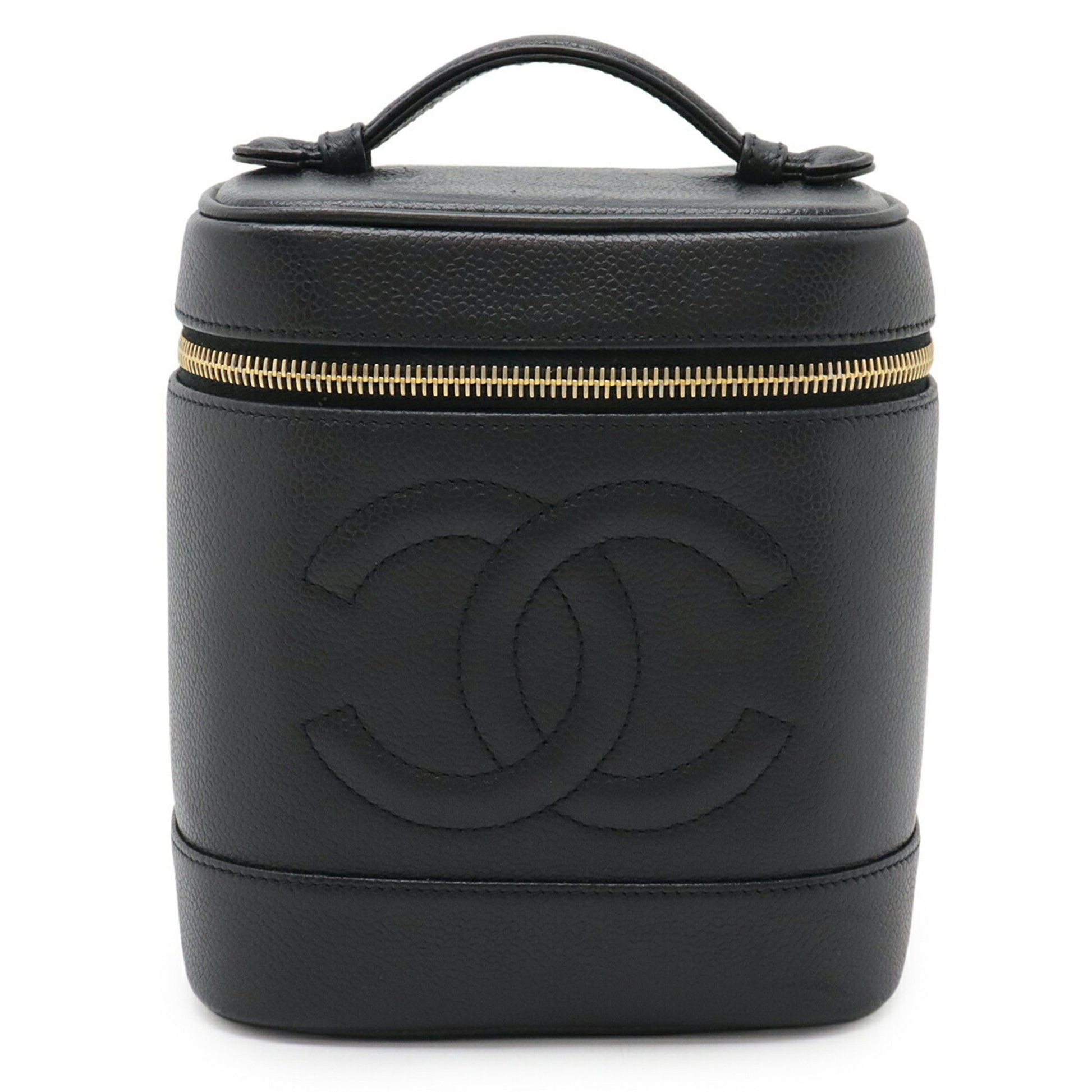 Chanel Vanity, Black, Leather, clutch