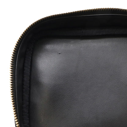 Chanel Vanity, Black, Leather, clutch