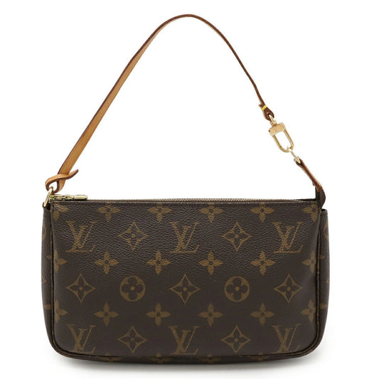 Louis Vuitton Pochette Accessoire, Brown, Canvas, clutch