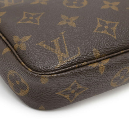Louis Vuitton Pochette Accessoire, Brown, Canvas, clutch