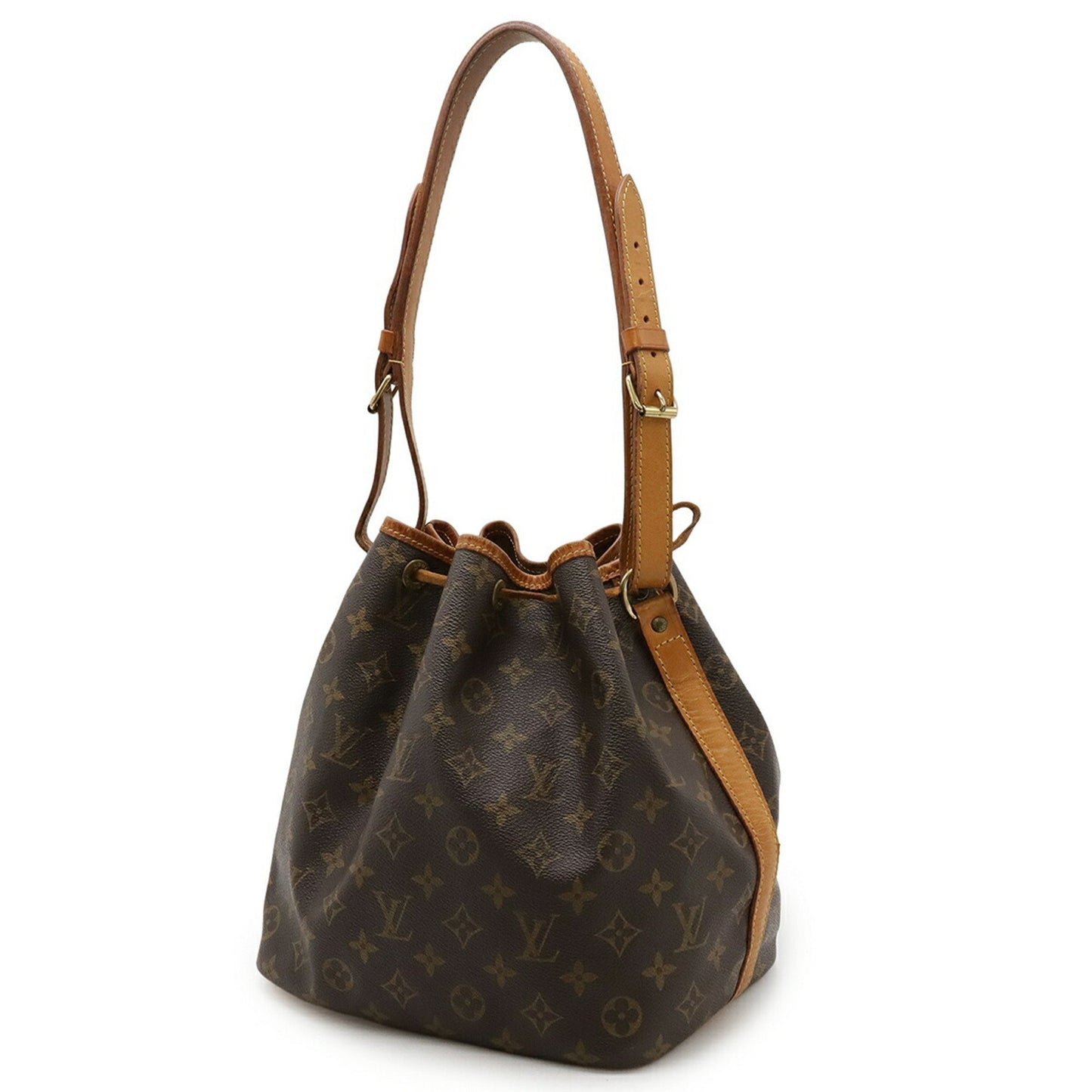 Louis Vuitton Petit Noé, Brown, Canvas, shoulder