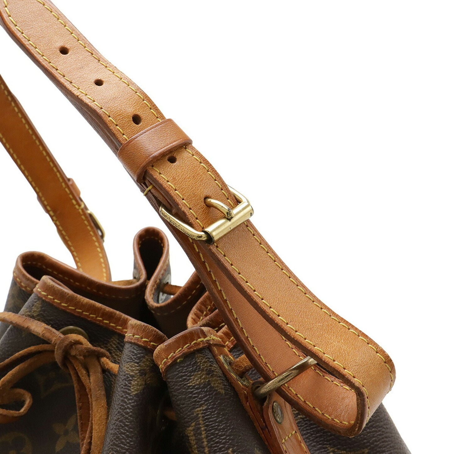 Louis Vuitton Petit Noé, Brown, Canvas, shoulder