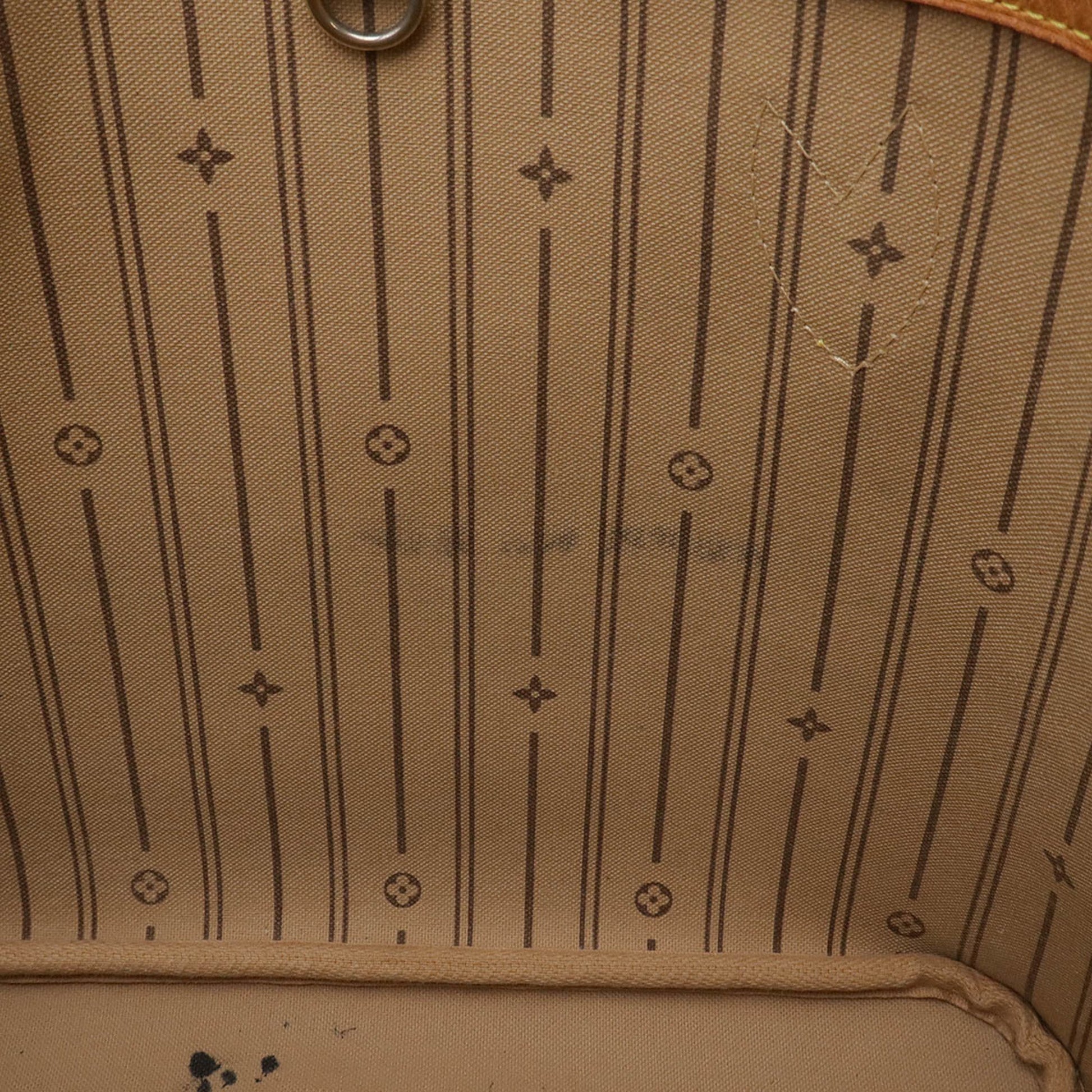 Louis Vuitton Neverfull PM, Brown, Canvas, tote