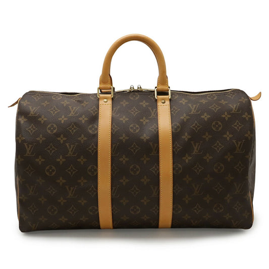 Louis Vuitton Keepall 45, Brown, Canvas, travel