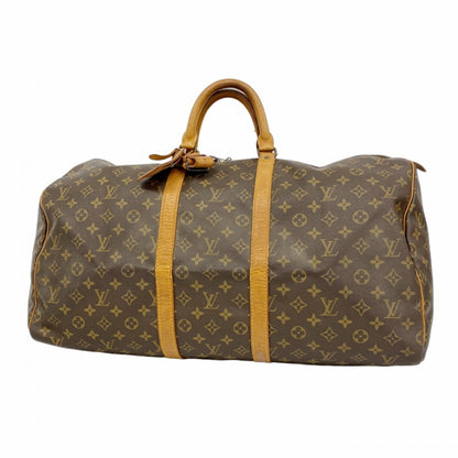 Louis Vuitton Keepall 55, Brown, Canvas, travel
