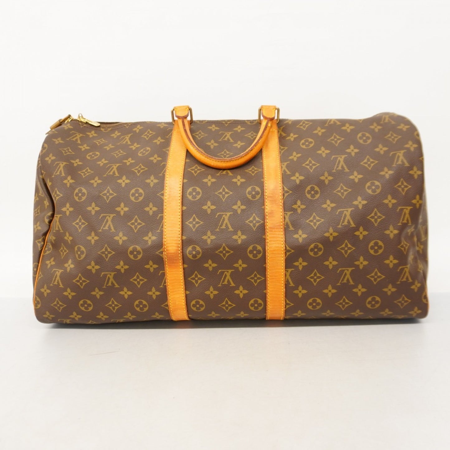 Louis Vuitton Keepall 55, Brown, Canvas, travel