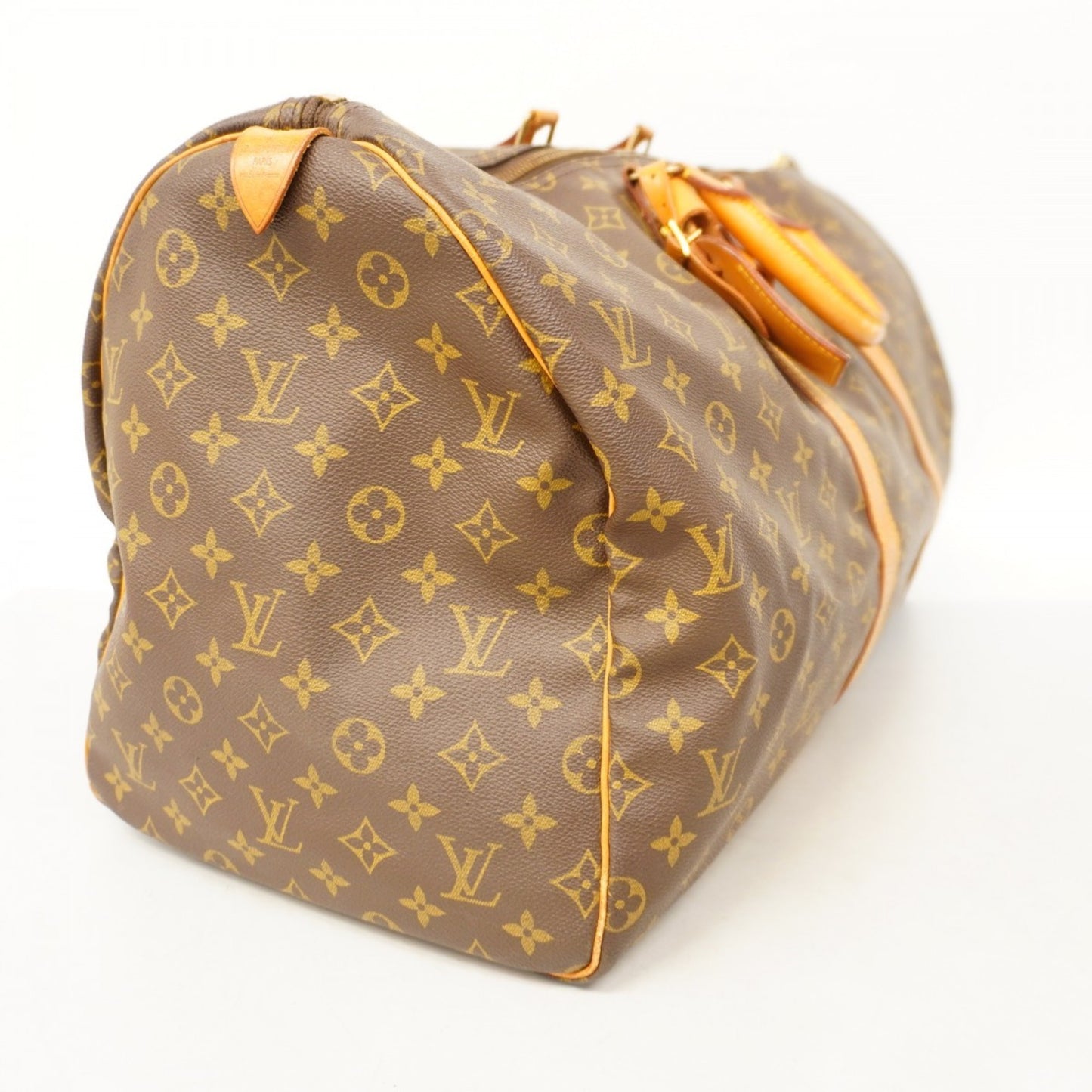 Louis Vuitton Keepall 55, Brown, Canvas, travel