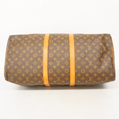Louis Vuitton Keepall 55, Brown, Canvas, travel
