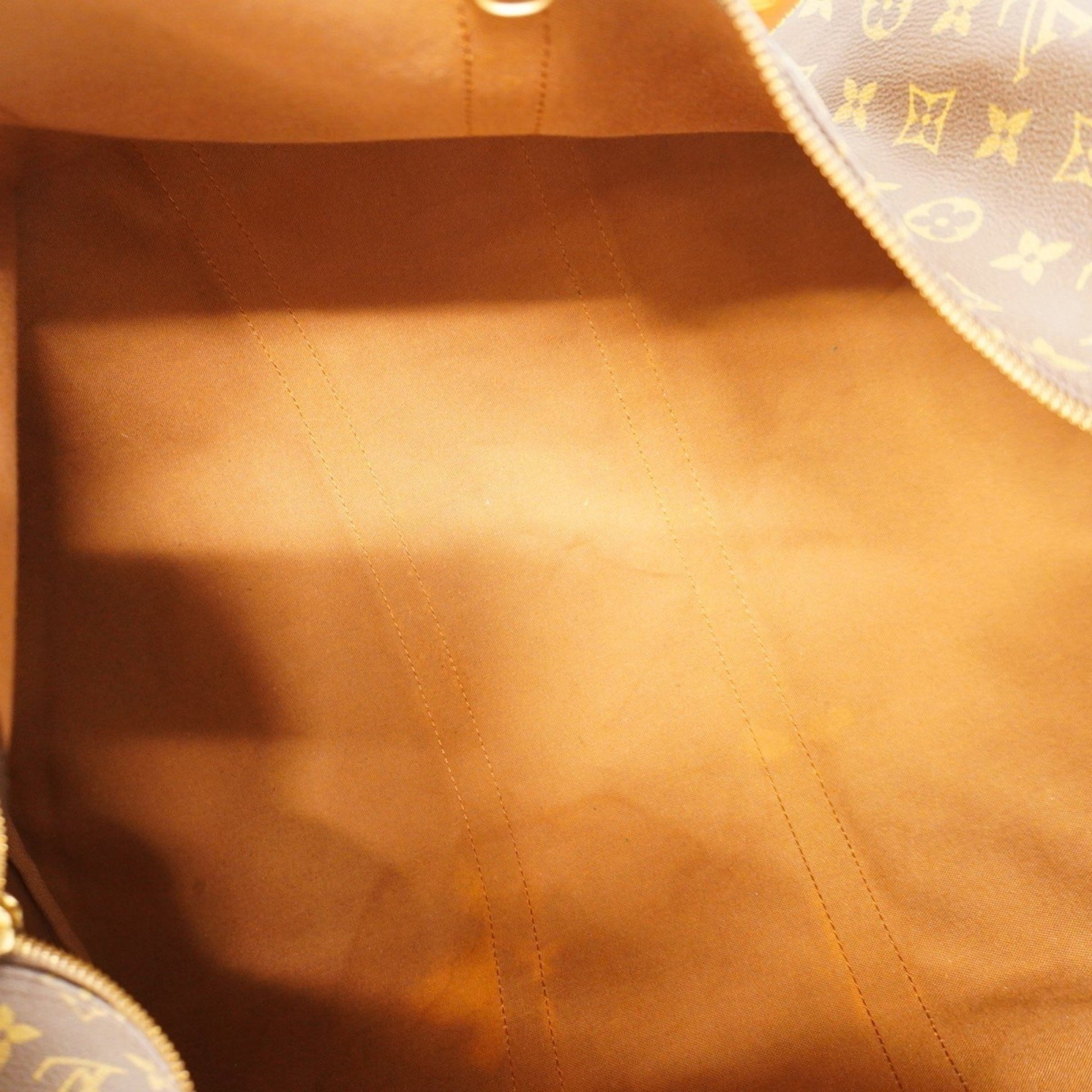 Louis Vuitton Keepall 55, Brown, Canvas, travel