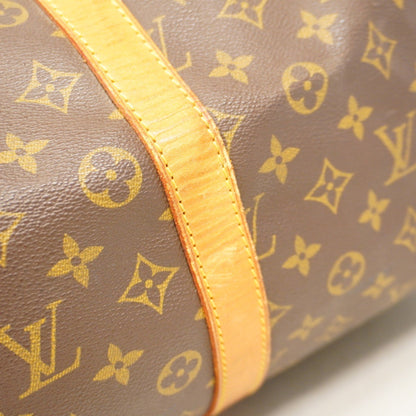 Louis Vuitton Keepall 55, Brown, Canvas, travel