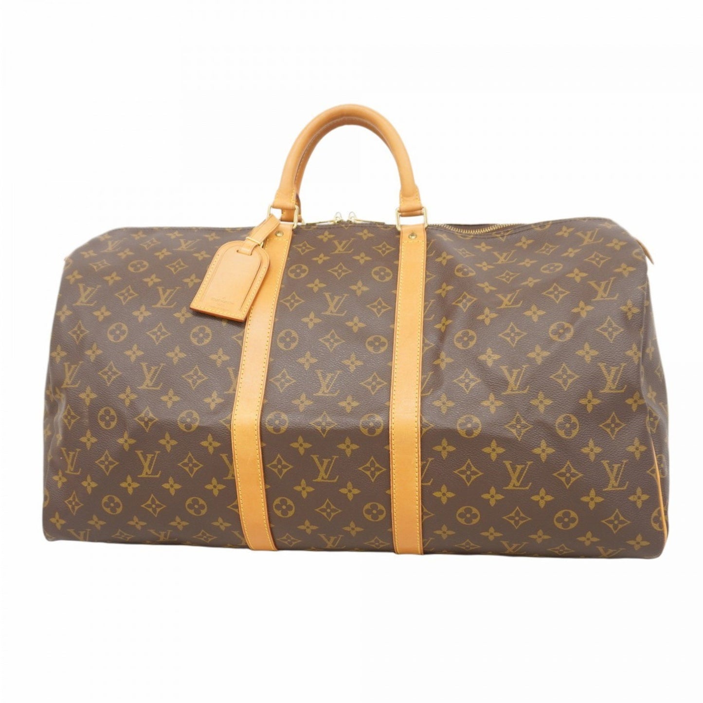 Louis Vuitton Keepall 55, Brown, Canvas, travel