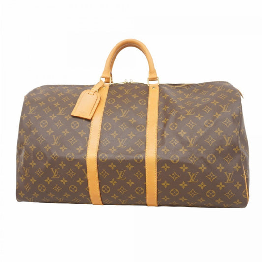 Louis Vuitton Keepall 55, Brown, Canvas, travel