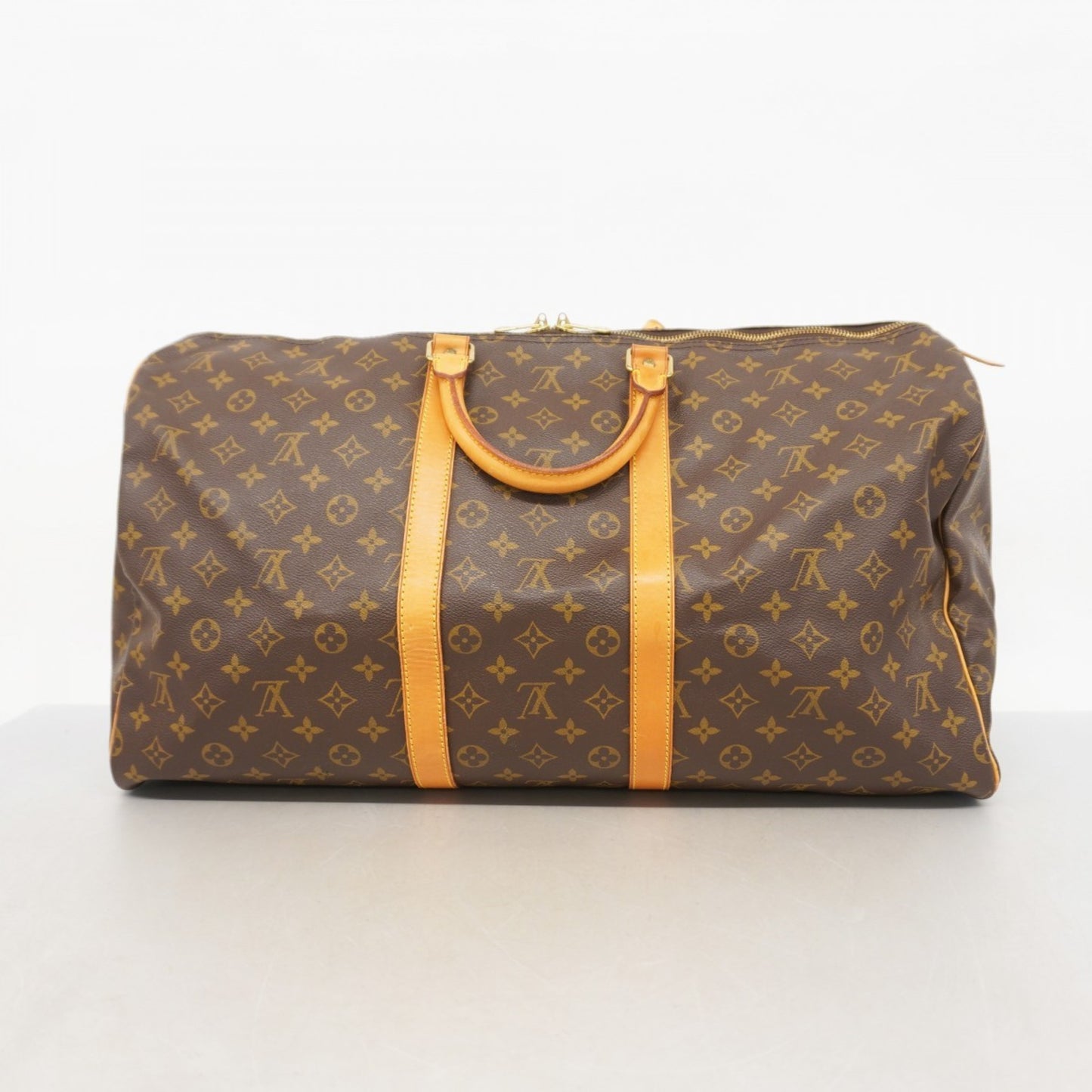 Louis Vuitton Keepall 55, Brown, Canvas, travel