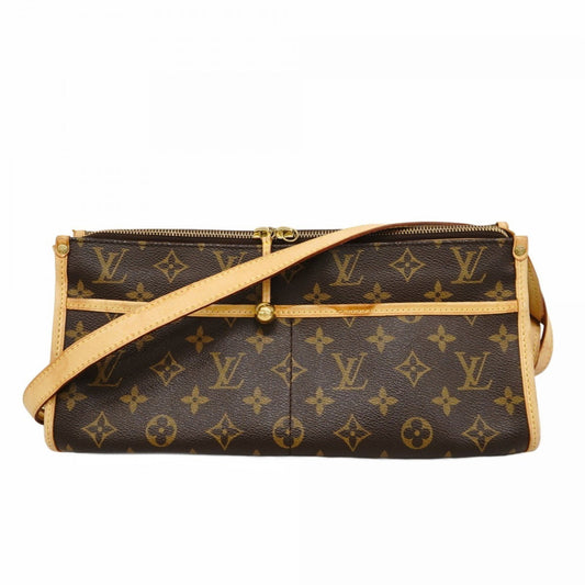 Louis Vuitton Popincourt, Brown, Canvas, shoulder