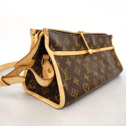 Louis Vuitton Popincourt, Brown, Canvas, shoulder