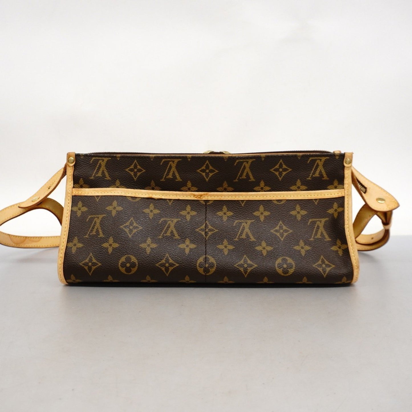 Louis Vuitton Popincourt, Brown, Canvas, shoulder