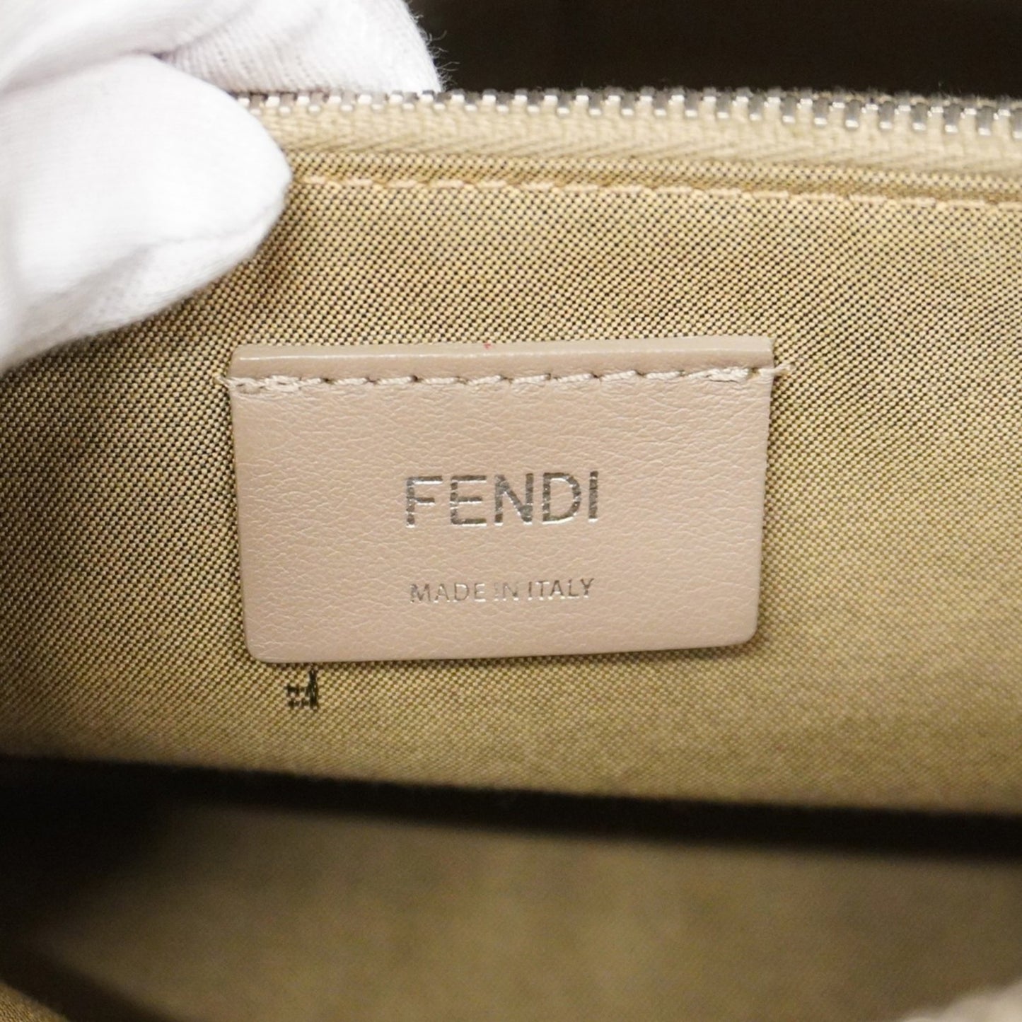 Fendi By The Way, Grey, Leather, handbag