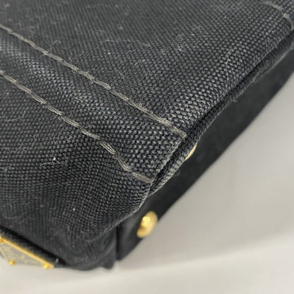 Prada Canapa, Black, Canvas, tote