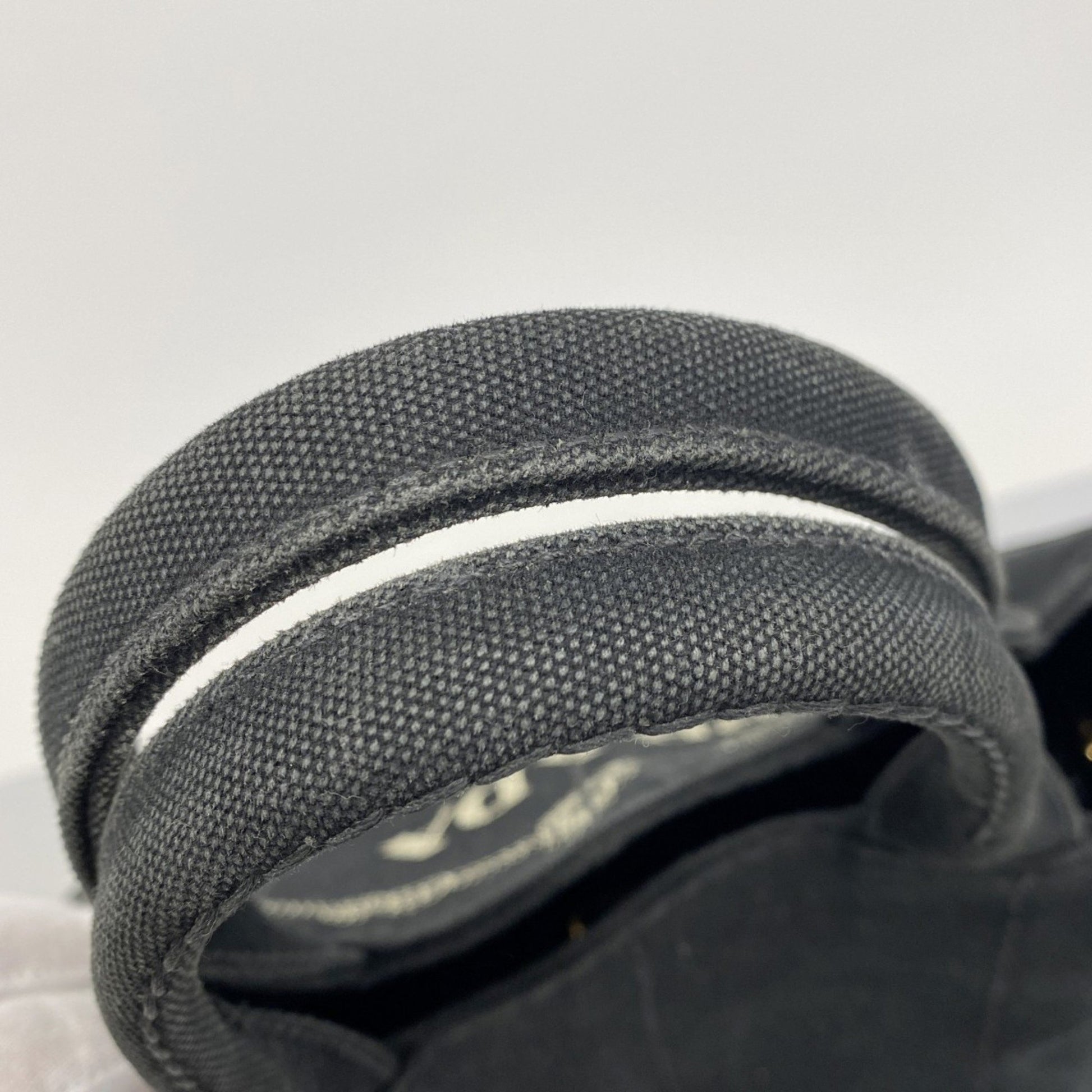 Prada Canapa, Black, Canvas, tote