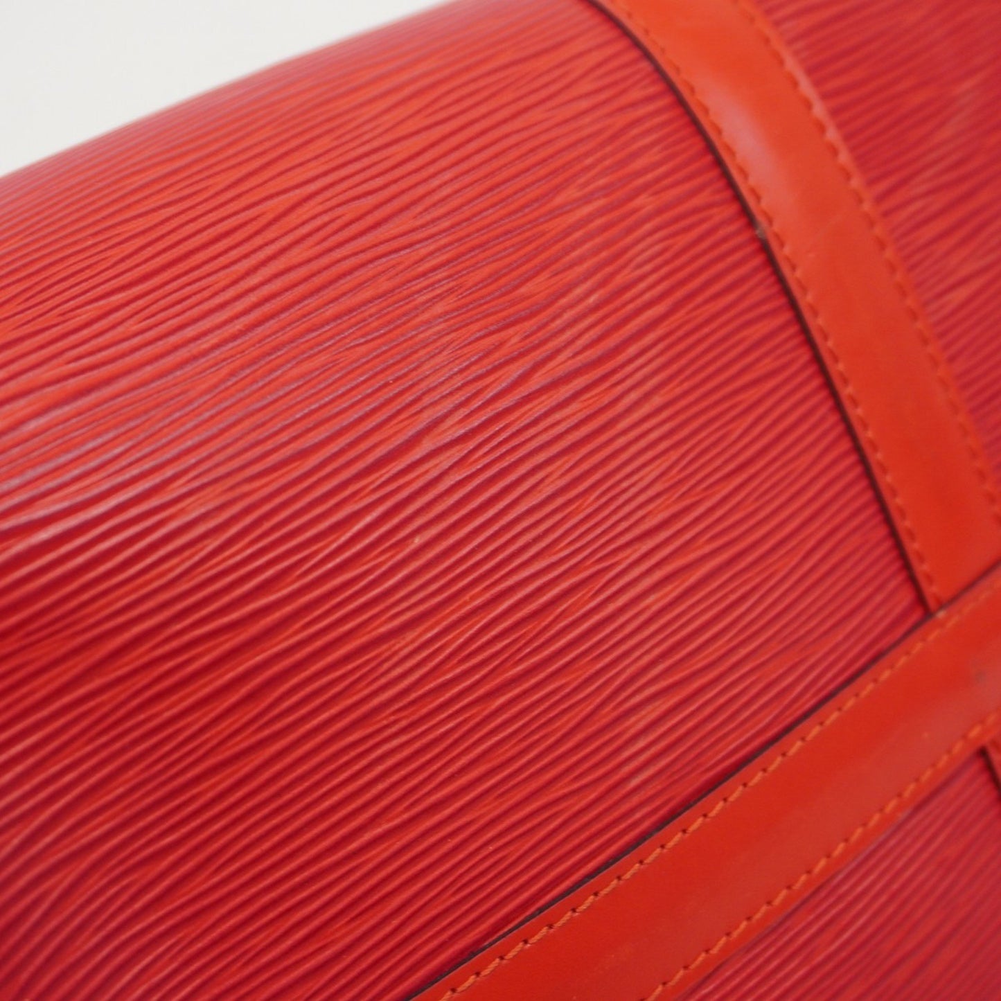 Louis Vuitton Keepall 45, Red, Leather, travel