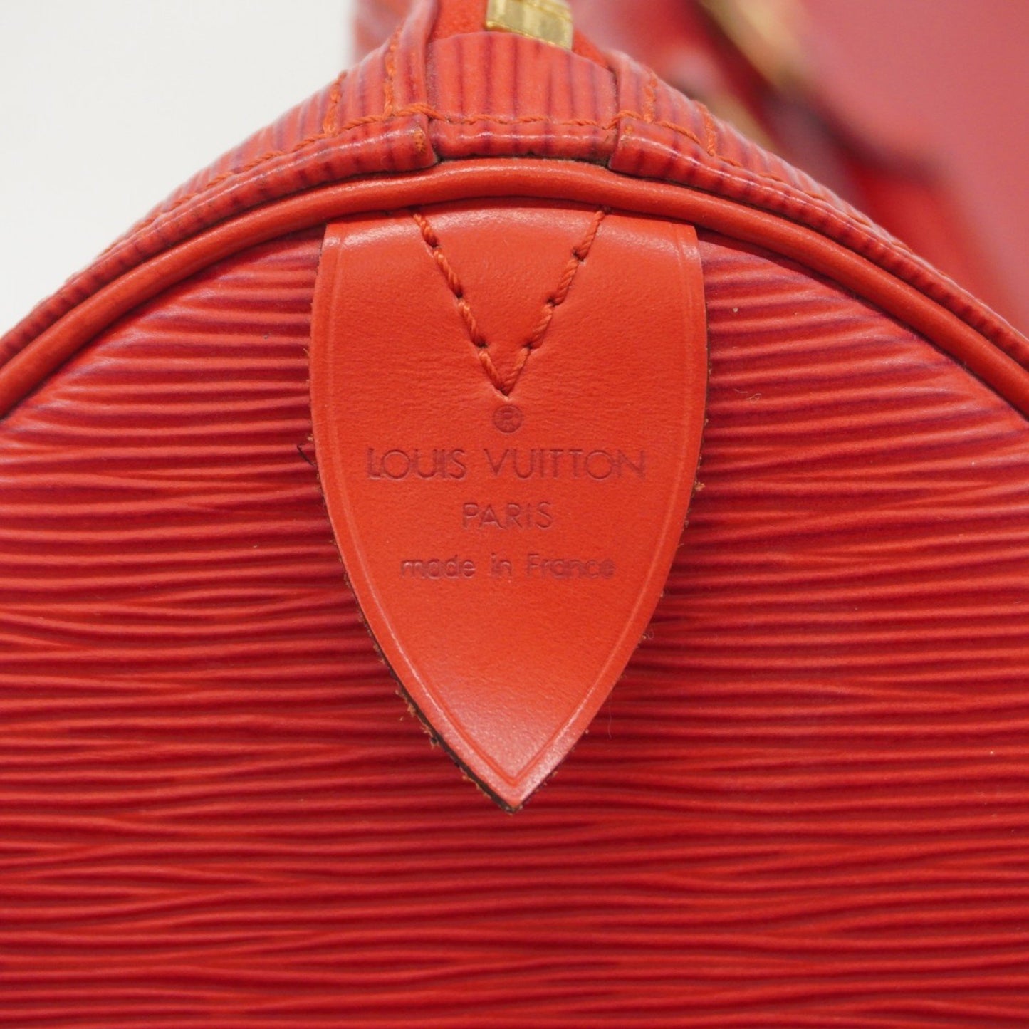 Louis Vuitton Keepall 45, Red, Leather, travel