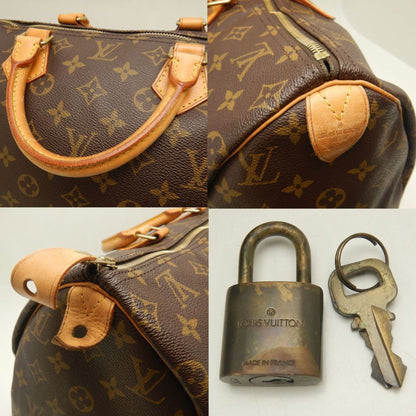 Louis Vuitton Speedy 40, Brown, Canvas, travel
