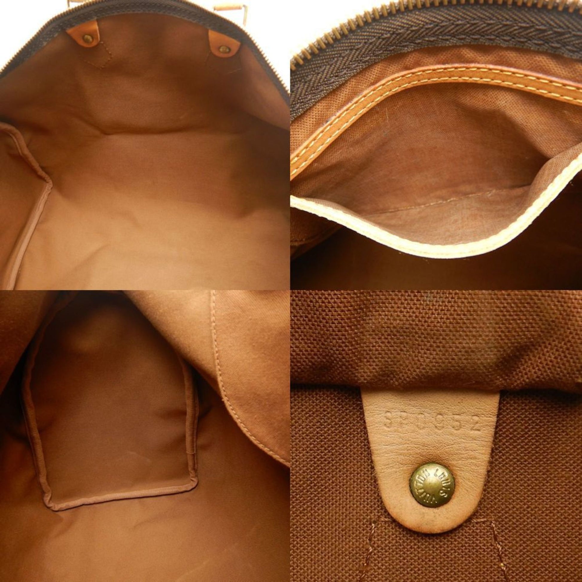 Louis Vuitton Speedy 40, Brown, Canvas, travel