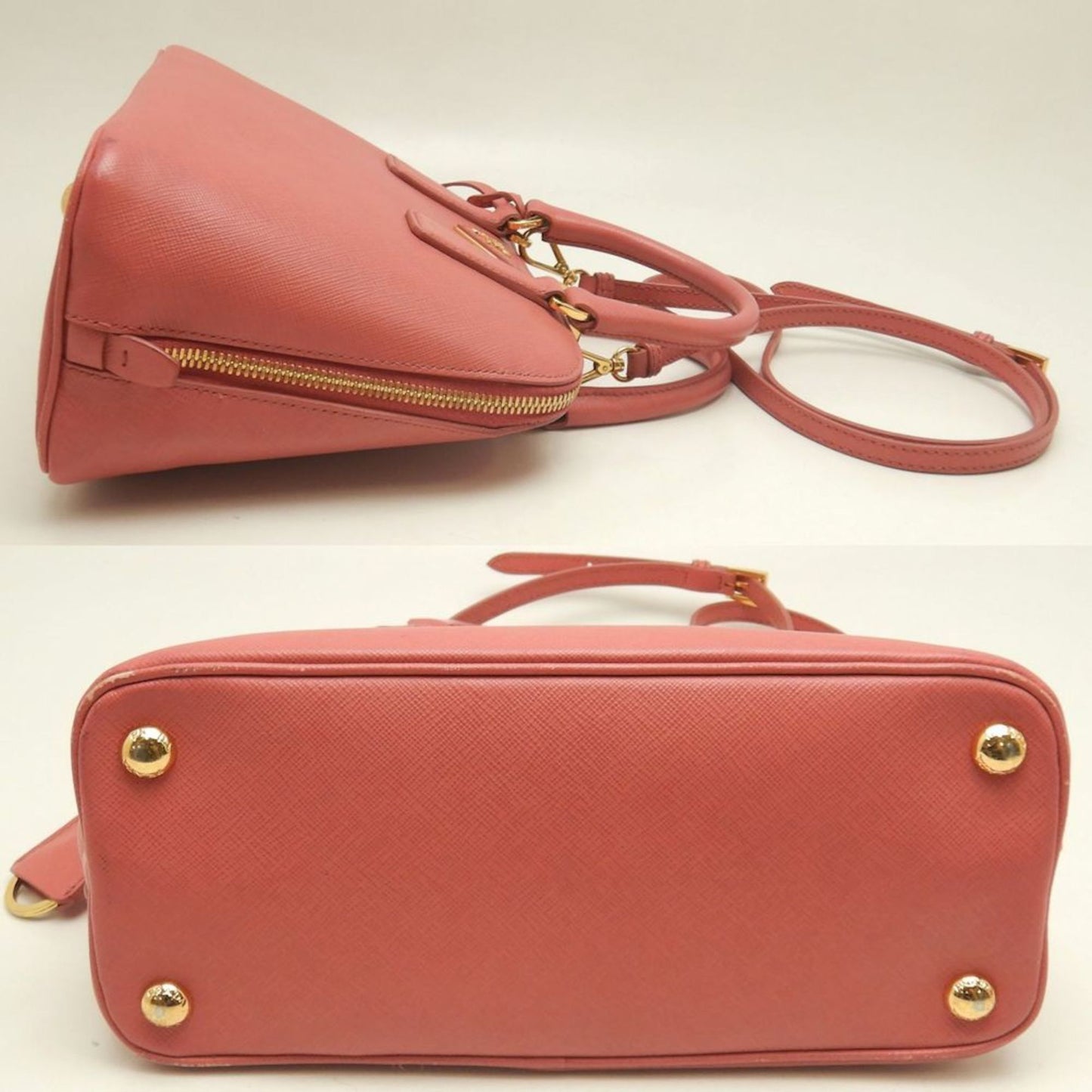 Prada Saffiano Lux, Pink, Leather, handbag