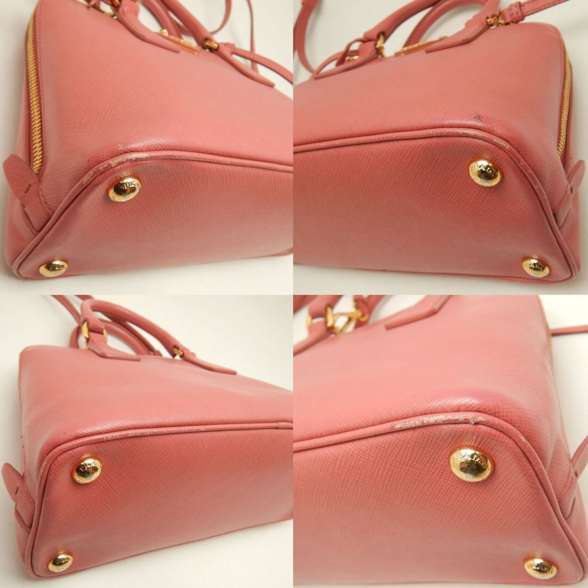 Prada Saffiano Lux, Pink, Leather, handbag