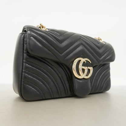 Gucci Marmont, Black, Leather, shoulder