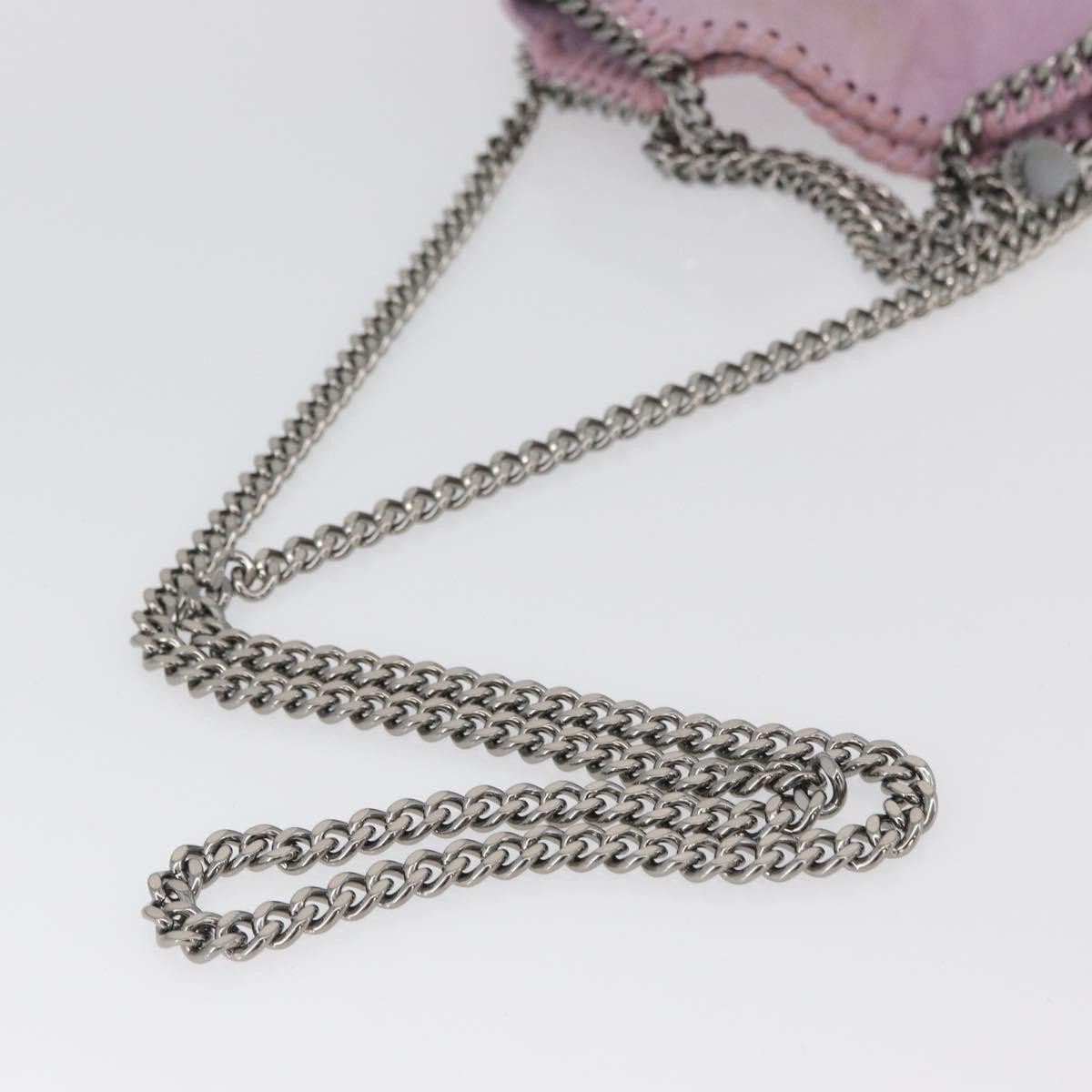 Stella McCartney Falabella Fold Over Shaggy Deer, Pink, Polyester, Crossbody Bag