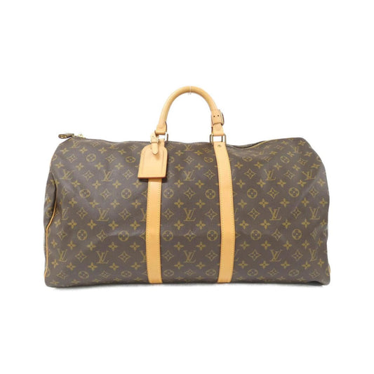 Louis Vuitton Keepall 55, Brown, Canvas, travel