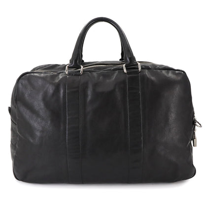 Prada Boston, Black, Leather, travel