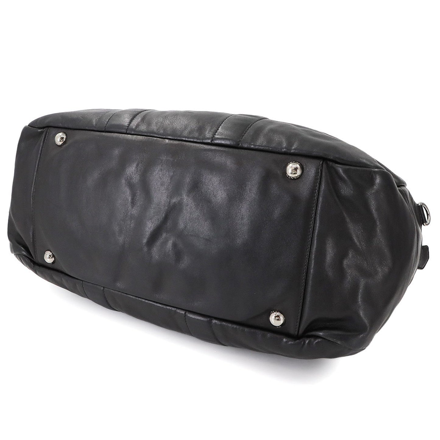 Prada Boston, Black, Leather, travel