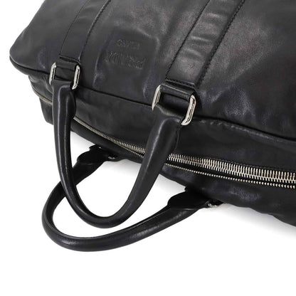 Prada Boston, Black, Leather, travel