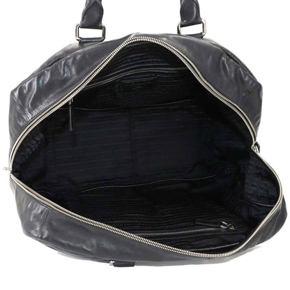 Prada Boston, Black, Leather, travel