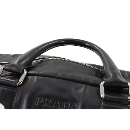 Prada Boston, Black, Leather, travel