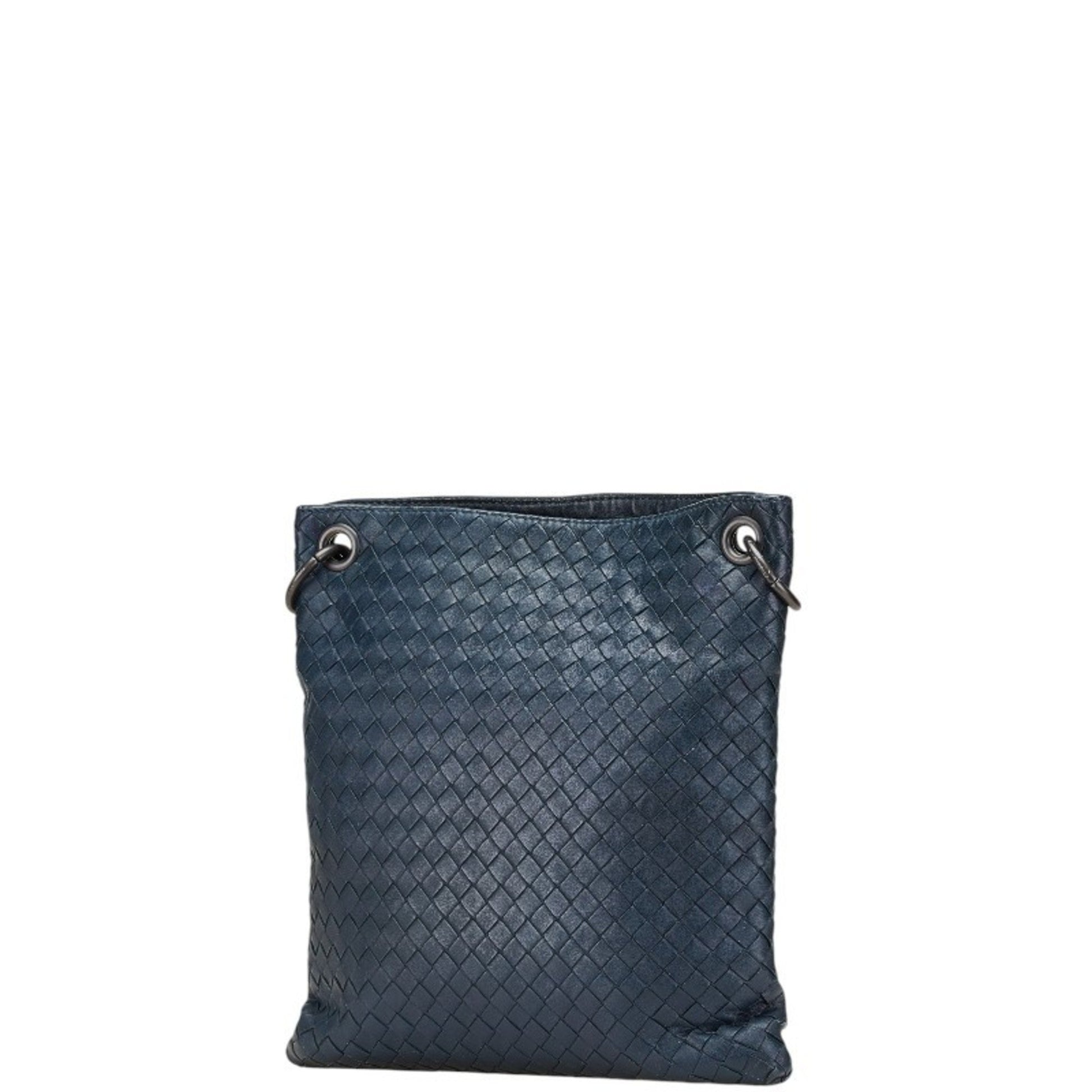 Bottega Veneta Intrecciato, Navy, Leather, shoulder