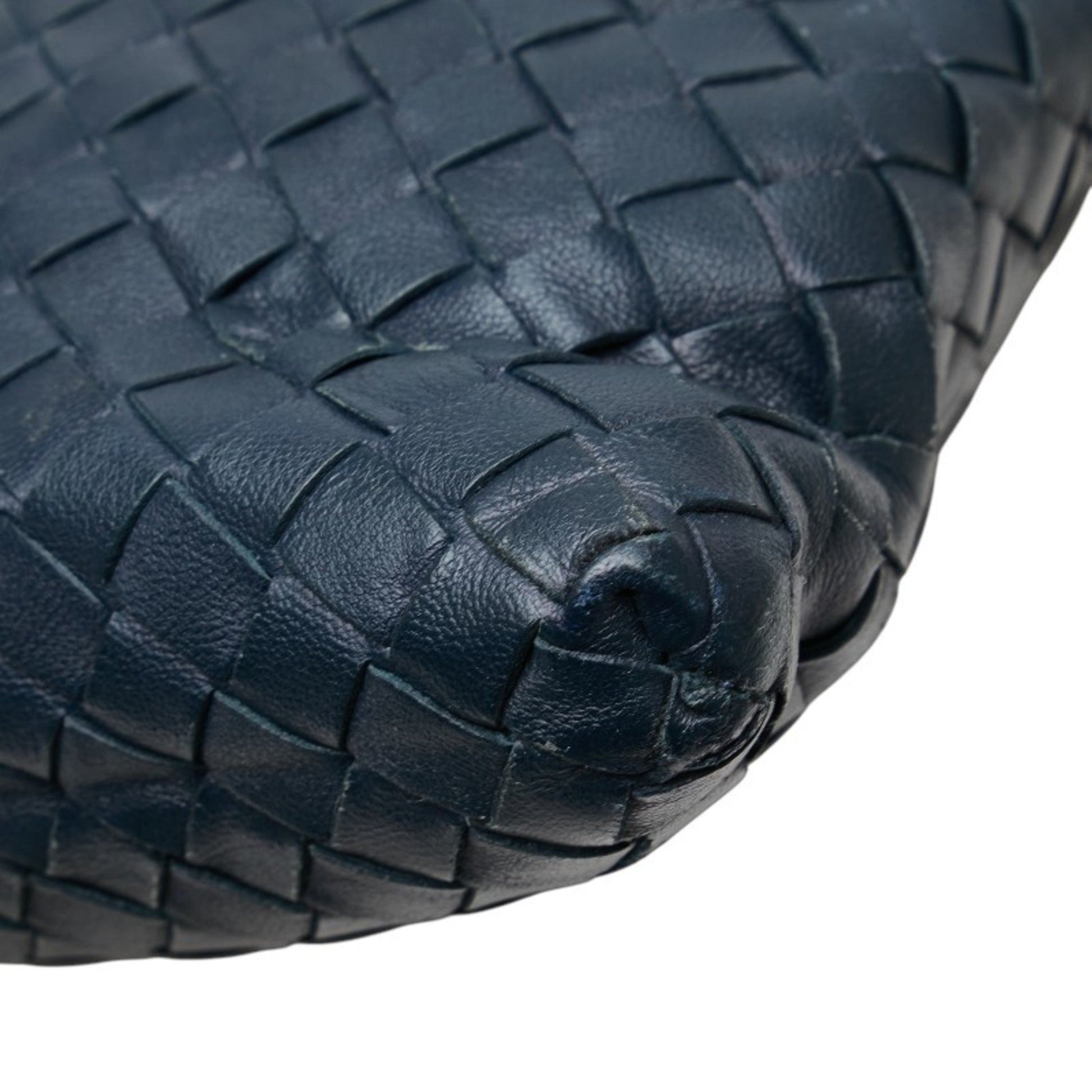 Bottega Veneta Intrecciato, Navy, Leather, shoulder